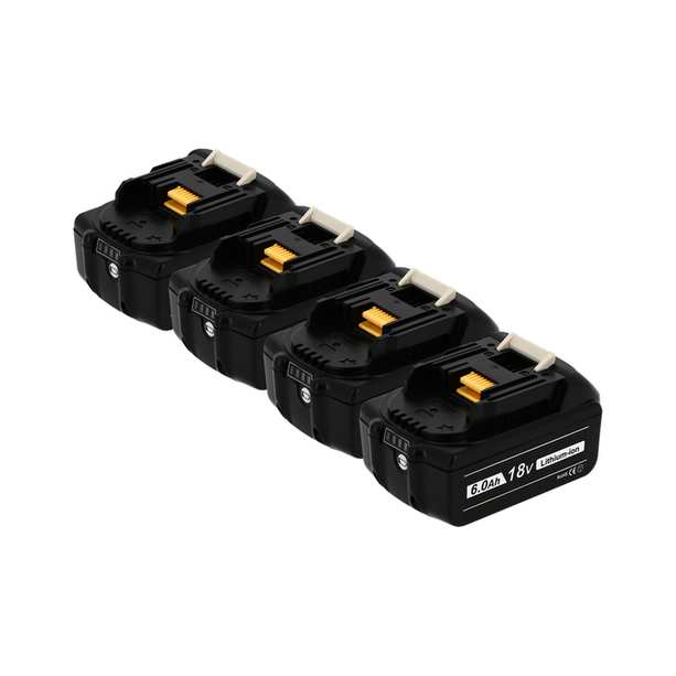 Pack 4 batteries compatible Makita 18V 6Ah